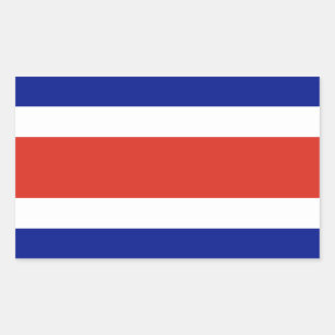 Sticker Rectangulaire Collier rectangle avec Drapeau du Costa Rica
