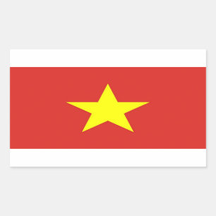 Sticker Rectangulaire Collier rectangle avec Drapeau du Vietnam