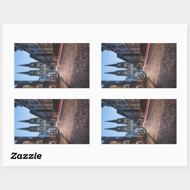 Sticker Rectangulaire Cologne Allemagne (Feuille)