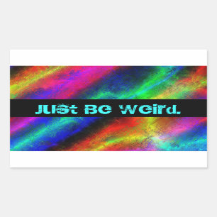 Sticker Rectangulaire coloré arc-en-ciel texture abstraite juste être bi