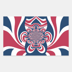 Sticker Rectangulaire Colors unis : Motif mondial coloré
