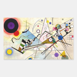 Sticker Rectangulaire Composition 8 de Kandinsky