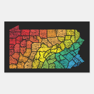 Sticker Rectangulaire comté de pennsylvanie