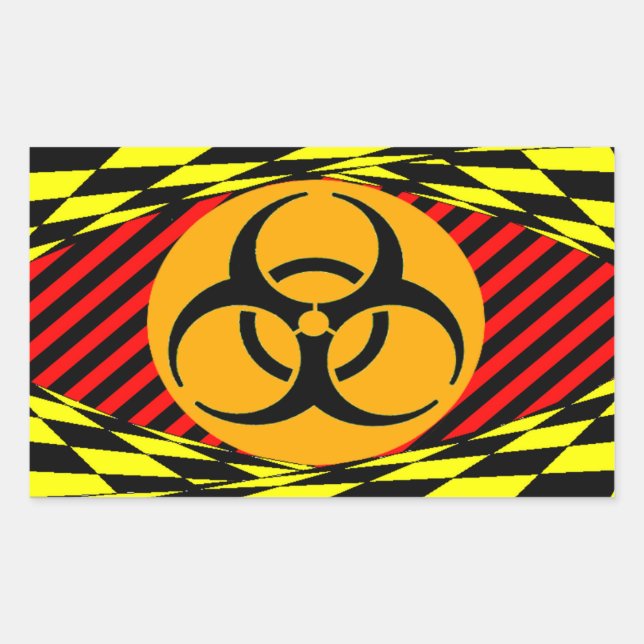 Sticker Rectangulaire Conception bioaléatoire par Kenneth Yoncich (Devant)