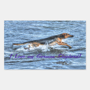 Sticker Rectangulaire Conception de chiens pour les amateurs de moules