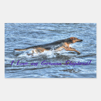 Sticker Rectangulaire Conception de chiens pour les amateurs de moules