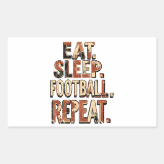 Sticker Rectangulaire Conception de fan de football vintage | Graphique