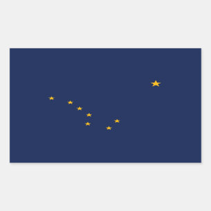 Sticker Rectangulaire Conception du drapeau de l'État de l'Alaska