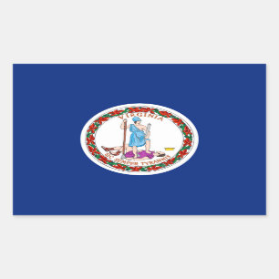 Sticker Rectangulaire Conception du drapeau de l'État de Virginie