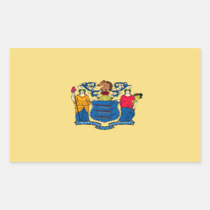 Sticker Rectangulaire Conception du drapeau de l'État du New Jersey