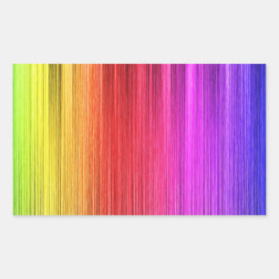 Sticker Rectangulaire Conception du rideau arc-en-ciel