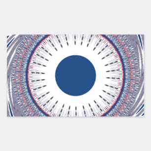 Sticker Rectangulaire Conception élégante des yeux énergétiques : un Mot