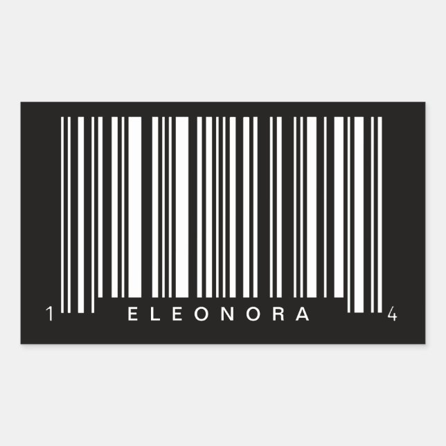 Sticker Rectangulaire conception par bandes de code-barres personnalisée (Devant)