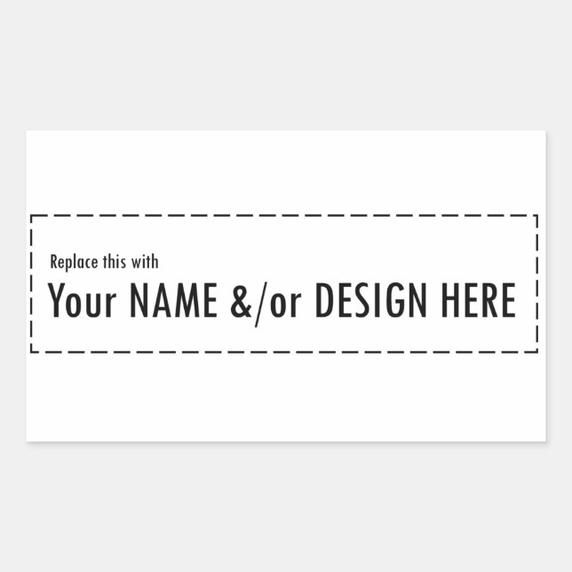 Sticker Rectangulaire Concevez votre propre personnalisation Personnalis (Devant)