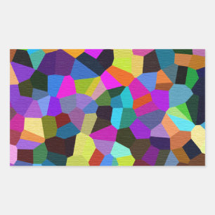 Sticker Rectangulaire Confetti dans les tons bijoux