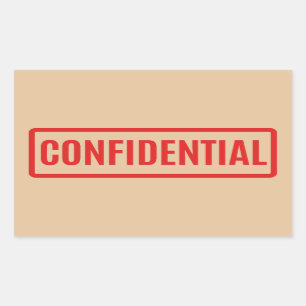 Sticker Rectangulaire Confidentiel