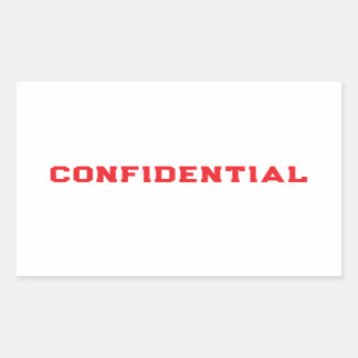 Sticker Rectangulaire Confidentiel