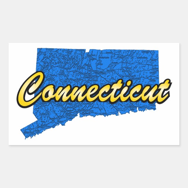 Sticker Rectangulaire Connecticut (Devant)