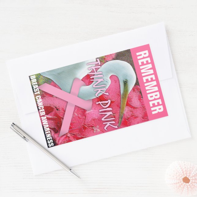 Sticker Rectangulaire Conscience rose (Enveloppe)