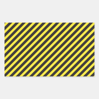 Sticker Rectangulaire Construction par bandes - Diagonale jaune et noire
