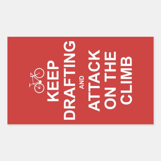 Sticker Rectangulaire Continuez À Rédaction Et À Attaquer Sur La Montée (Devant)