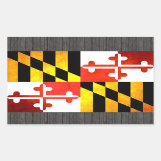 Sticker Rectangulaire Contraste coloré Marylander Drapeau