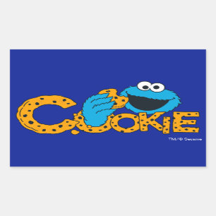 Sticker Rectangulaire Cookie Monster   Cookie !