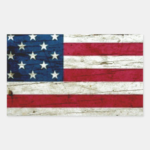 Sticker Rectangulaire Cool Distressed American