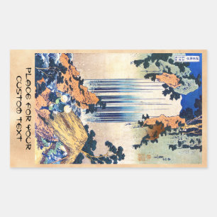 Sticker Rectangulaire Cool japonais vintage ukiyo-e cascade Hokusai