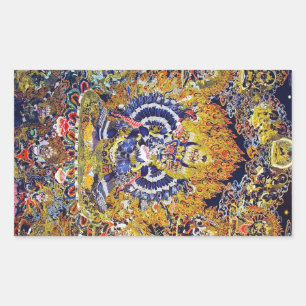 Sticker Rectangulaire Cool oriental tangka Yamantaka mort dieu tatouage