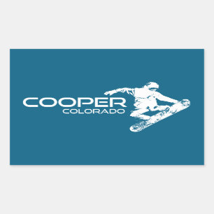 Sticker Rectangulaire Cooper Colorado Snowboardeur