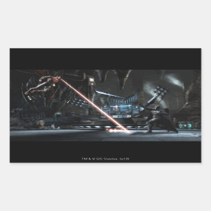 Sticker Rectangulaire Copie d'écran : Superman contre Batman