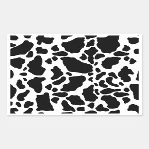 Sticker Rectangulaire Copie repérée de vache, motif de vache, fourrure