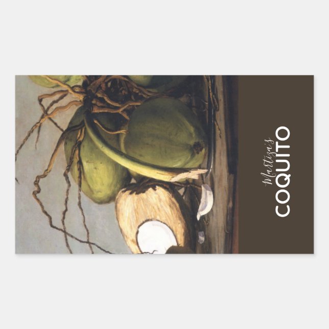 Sticker Rectangulaire Coquito Coconut Classic Marketing (Devant)