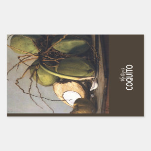 Sticker Rectangulaire Coquito Coconut Classic Marketing