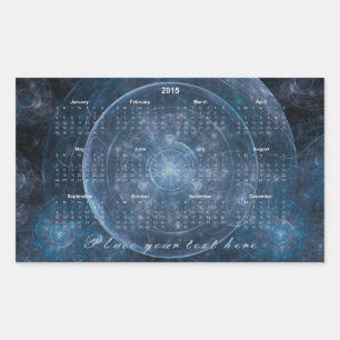 Sticker Rectangulaire Cosmos Arrière - plan 001 - Calendrier 2015