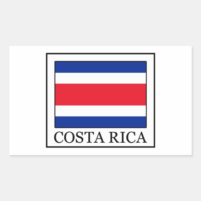 Sticker Rectangulaire Costa Rica (Devant)