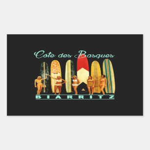 Sticker Rectangulaire Côte des Basques Biarritz