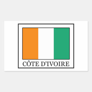 Sticker Rectangulaire Côte d'Ivoire
