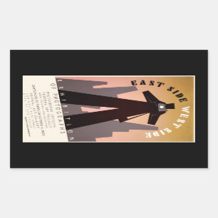 Sticker Rectangulaire Côté Est ~ Côté Ouest