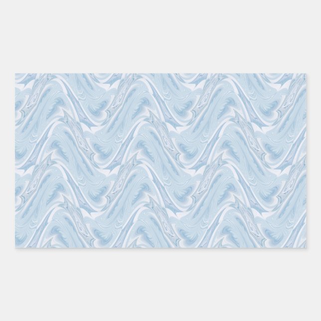 Sticker Rectangulaire Coton Bonbons Bleu Abstrait (Devant)