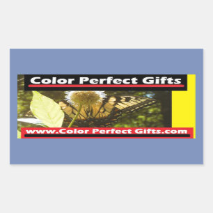 Sticker Rectangulaire Couleur Parfait Designs at Color Perfect Cadeaux