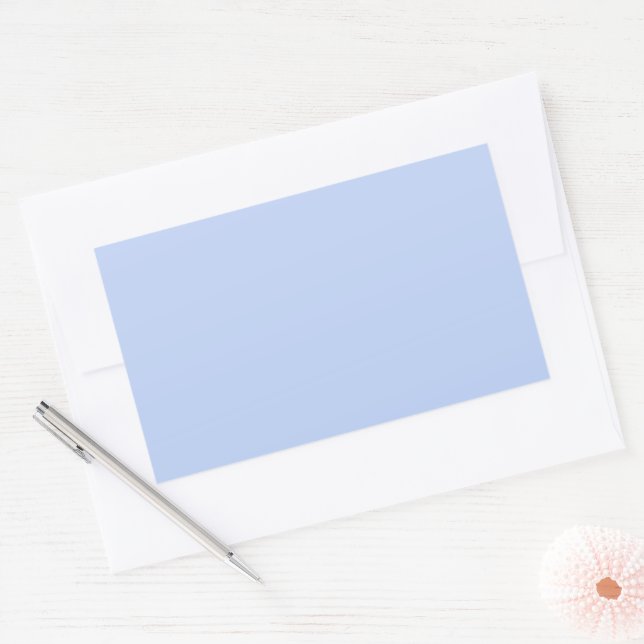 Sticker Rectangulaire Couleur uni clair perwinkle bleu clair (Enveloppe)