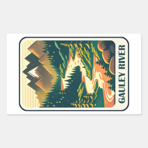 Sticker Rectangulaire Couleurs de la rivière Gauley Virginie-Occidentale