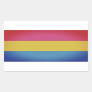 Sticker Rectangulaire Couleurs Pansexual Pride
