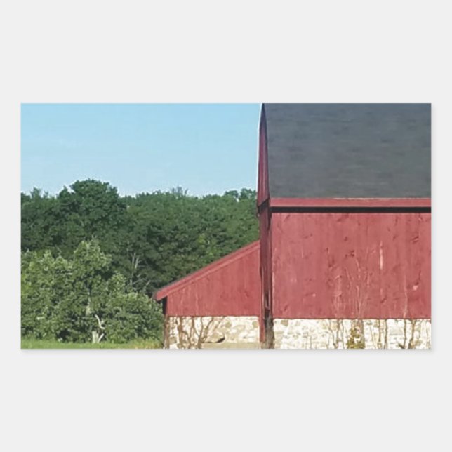 Sticker Rectangulaire Country Barn (Devant)