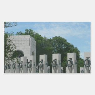Sticker Rectangulaire Couronnes du mémorial de la Seconde Guerre mondial