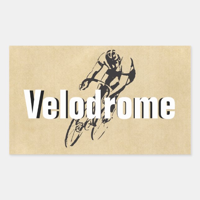 Sticker Rectangulaire Course de vélos personnalisée (Devant)