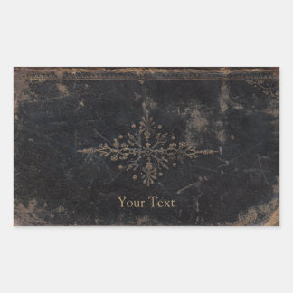 Sticker Rectangulaire Couverture du livre antique Ajouter du texte