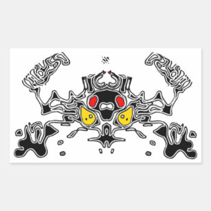 Sticker Rectangulaire Crabe malin